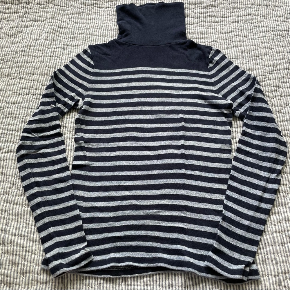 J. Crew striped cotton turtleneck sweater